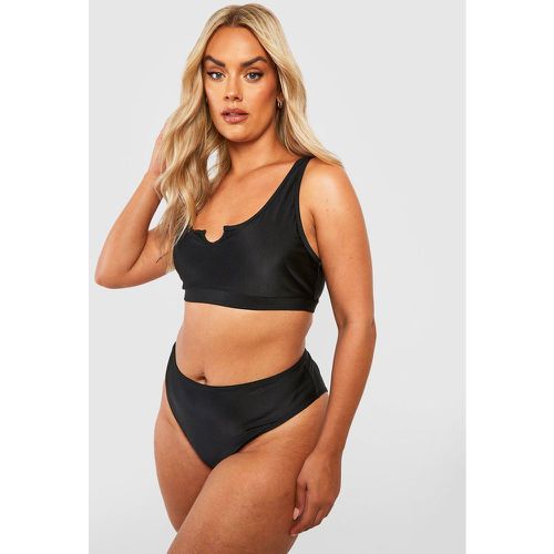 Grande Taille - Haut De Maillot Brassière À Encoche - boohoo - Modalova