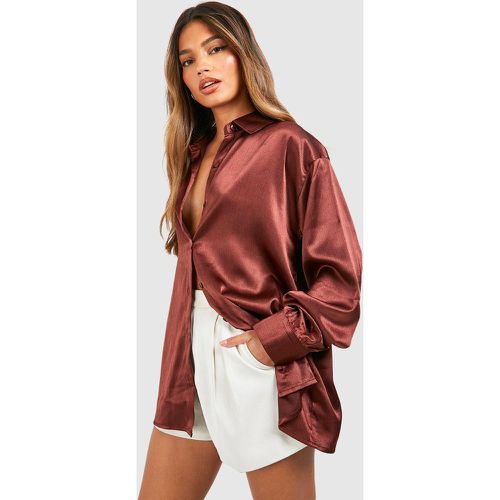 Chemise Oversize Satinée Texturée - boohoo - Modalova