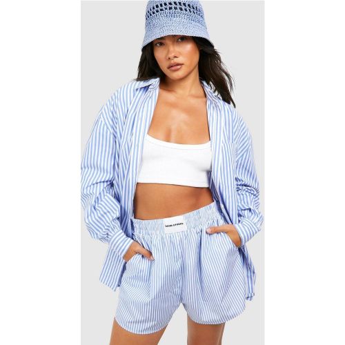 Chemise Rayée En Popeline - boohoo - Modalova
