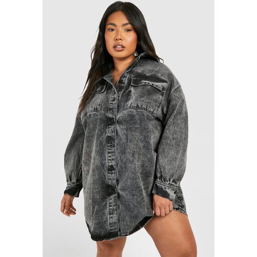 Grande Taille - Robe Chemise Oversize En Jean - boohoo - Modalova