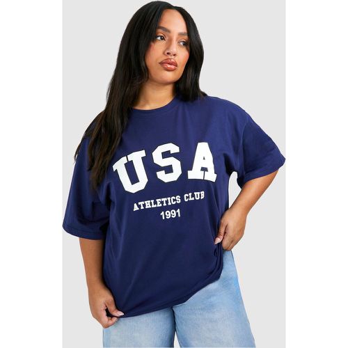 Plus" Usa Oversized T-Shirt - boohoo - Modalova