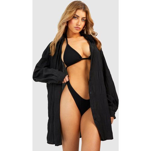 Chemise De Plage Oversize Froncée - boohoo - Modalova