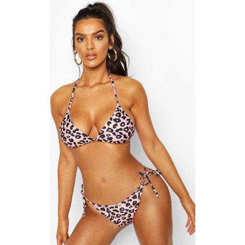 Ensemble De Maillot De Bain Triangle À Imprimé Léopard - boohoo - Modalova