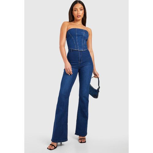 Tall" - Jean Moulant Flare Taille Haute - boohoo - Modalova