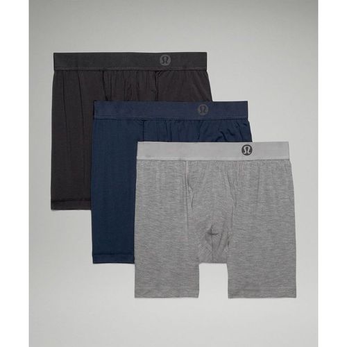 – Boxer Always In Motion avec braguette Trios – 13 cm – Noir/Gris/Bleu – Taille S - lululemon - Modalova