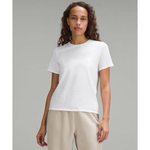 – T-Shirt à ourlet droit en coton biologiques – Blanc – Taille 2XS - lululemon - Modalova