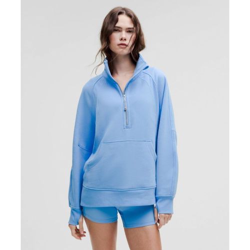 – Sweat demi-zippé Scuba Oversized à col cheminée Longs – Bleu – Taille M/L - lululemon - Modalova