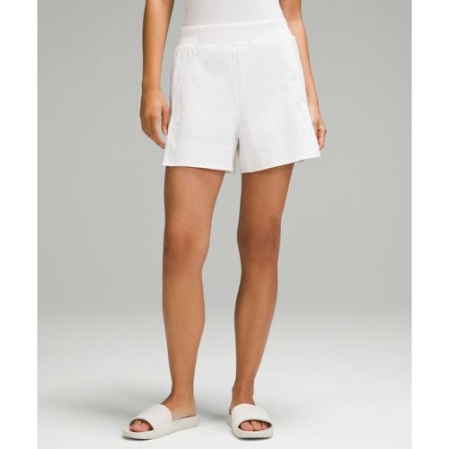 – Short tissé taille haute coupe décontractée extensibles – 10 cm – Blanc – Taille L - lululemon - Modalova