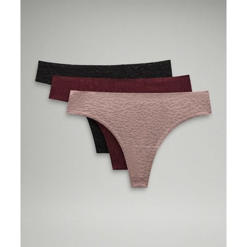 – String InvisiWear en dentelle technique taille mi-haute Lot de 3s – Noir/Rose – Taille L - lululemon - Modalova