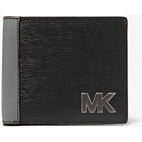 MK Portefeuille compact Hudson en cuir bicolore - - Michael Kors - Michael Kors Mens - Modalova