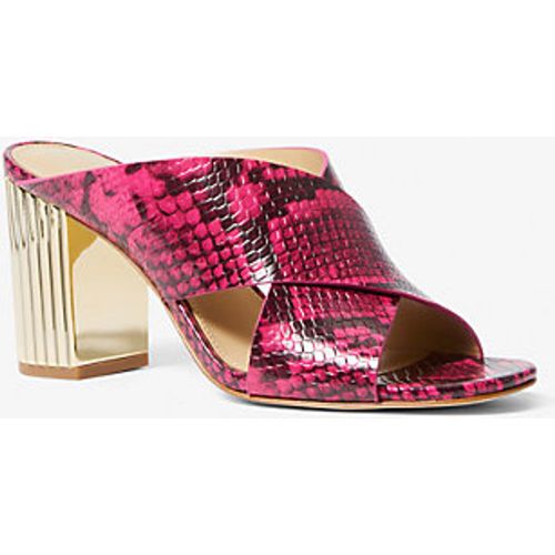 MK Sandale Porter en cuir effet serpent en relief - - Michael Kors - MICHAEL Michael Kors - Modalova