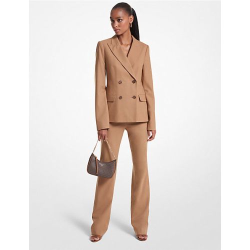 MK Pantalon en laine extensible - CAMEL FONCÉ(MARRON) - Michael Kors - MICHAEL Michael Kors - Modalova