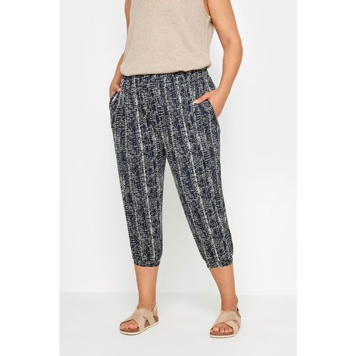 Curve Black Abstract Print Cropped Hareem Joggers, Grande Taille & Courbes - Yours - Modalova