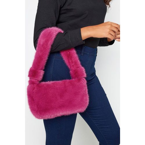 Pink Faux Fur Knot Handle Bag - Yours - Modalova