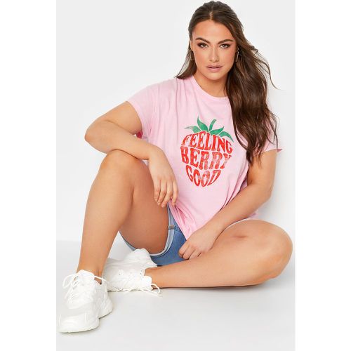 Tshirt Slogan 'Feeling Berry Good' , Grande Taille & Courbes - Limited Collection - Modalova