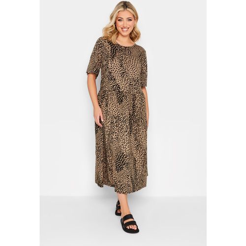 Limited Collection Robe Midi Smocké Animal , Grande Taille & Courbes - Yours - Modalova