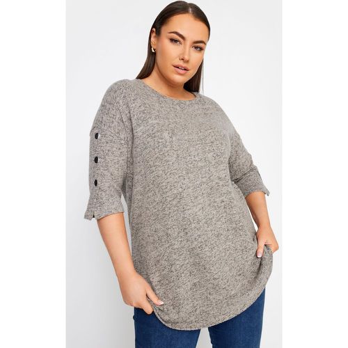 Top Beige Oversize À Rayures , Grande Taille & Courbes - Yours - Modalova