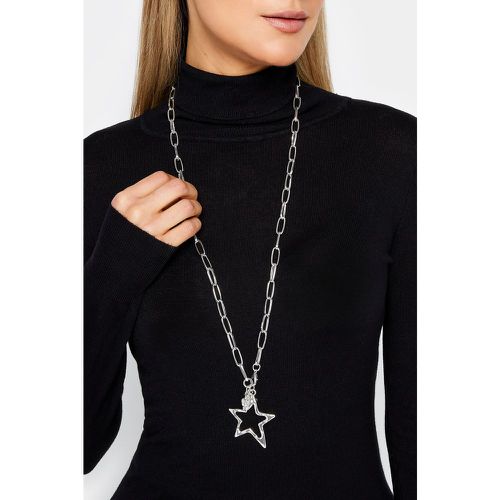 Silver Long Chain Star Necklace - Yours - Modalova