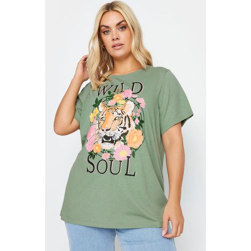 Tshirt Imprimé Tigre 'Wild Soul' , Grande Taille & Courbes - Yours - Modalova