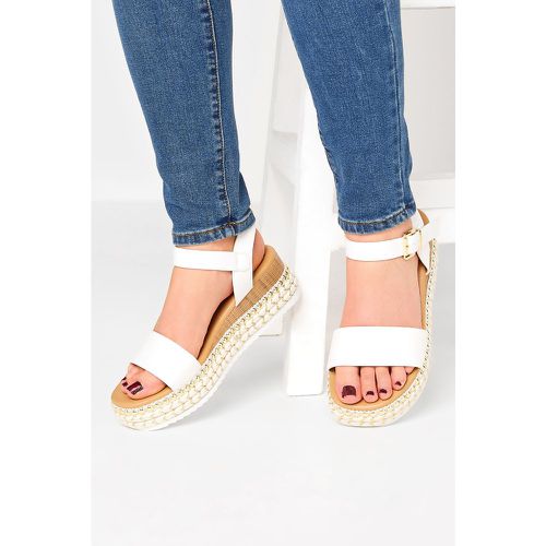 Espadrilles Blanches Compensées Pieds Extra Larges eee - Yours - Modalova
