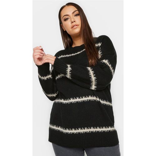 Pull En Maille Rayures Beiges , Grande Taille & Courbes - Yours - Modalova