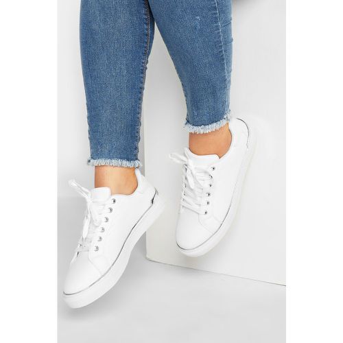 Tennis Blanches & Argentées Pieds Extra Larges eee - Yours - Modalova