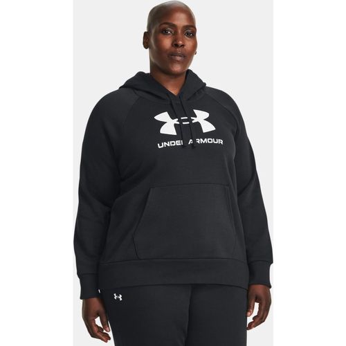 Sweat à capuche avec logo Rival Fleece / Blanc 1X - Under Armour - Modalova