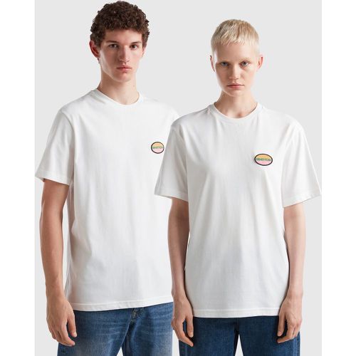 Benetton, T-shirt Blanc Avec Patch, taille L, Blanc - United Colors of Benetton - Modalova