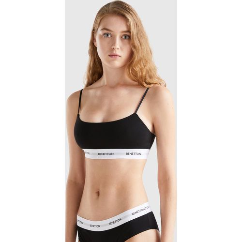 Benetton, Soutien-gorge Brassière En Coton Bio, taille M, Noir - United Colors of Benetton - Modalova