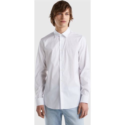 Benetton, Chemise Coupe Slim Unie, taille XXL, Blanc - United Colors of Benetton - Modalova