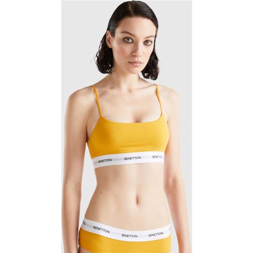 Benetton, Soutien-gorge Brassière En Coton Bio, taille S, Jaune - United Colors of Benetton - Modalova