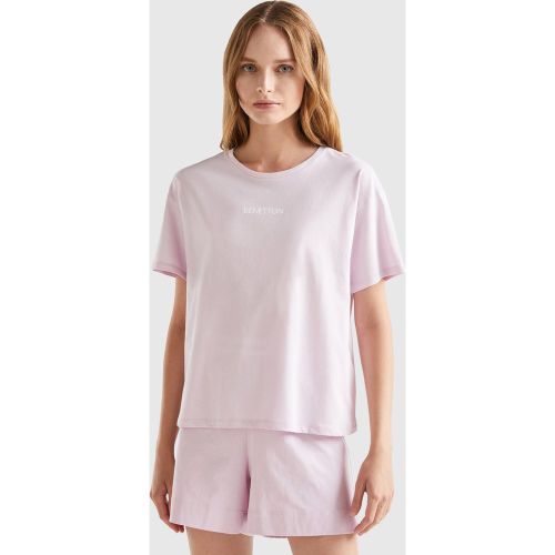 Benetton, T-shirt 100% Coton, taille XS, Rose Pâle - United Colors of Benetton - Modalova
