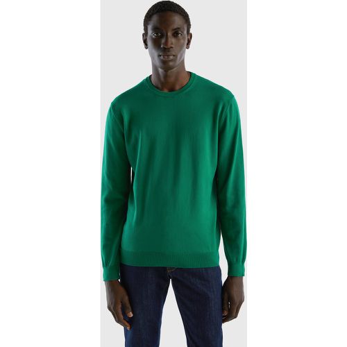 Benetton, Pull 100 % Coton À Col Rond, taille XXL, Vert Foncé - United Colors of Benetton - Modalova