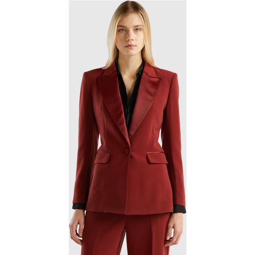 Benetton, Blazer Coupe Slim, taille 44, Bordeaux - United Colors of Benetton - Modalova