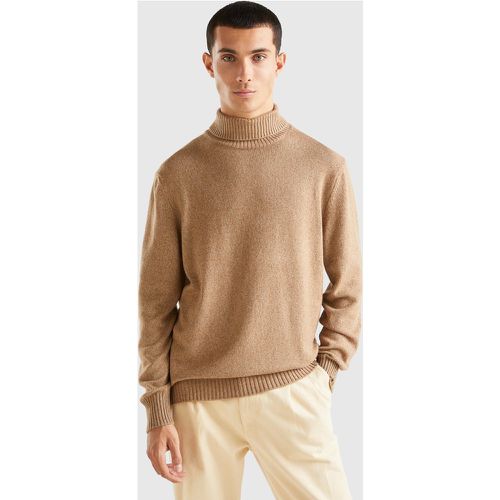 Benetton, Pull À Col Montant En Mélange De Laine Et De Cachemire, taille XXL, - United Colors of Benetton - Modalova