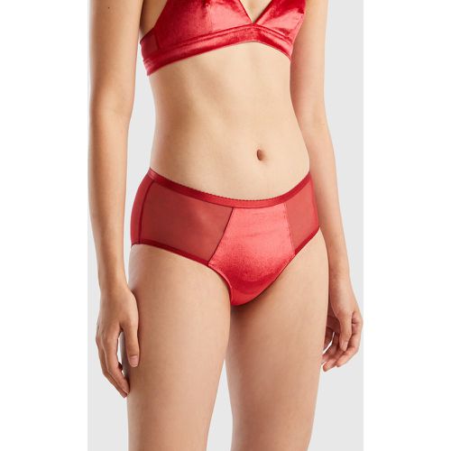 Benetton, Culotte Taille Haute En Velours, taille L, Rouge - United Colors of Benetton - Modalova