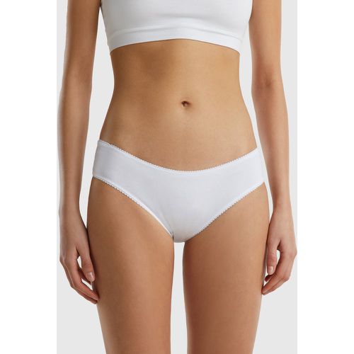 Benetton, Culotte Basique En Coton Bio Stretch, taille L, Blanc - United Colors of Benetton - Modalova