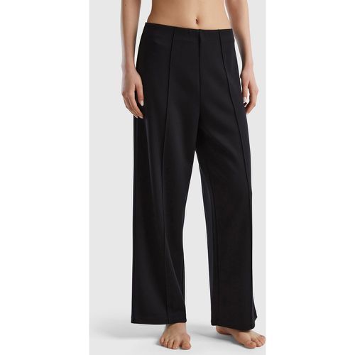 Benetton, Pantalon Palazzo Taille Haute, taille L, Noir - United Colors of Benetton - Modalova