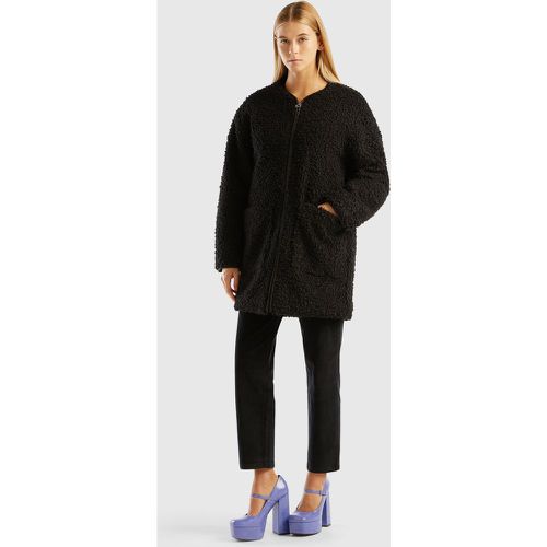 Benetton, Manteau Teddy En Fourrure Synthétique, taille XS, Noir - United Colors of Benetton - Modalova