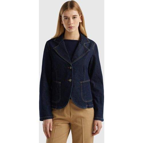 Benetton, Blazer En Jeans, taille L, Bleu Foncé - United Colors of Benetton - Modalova