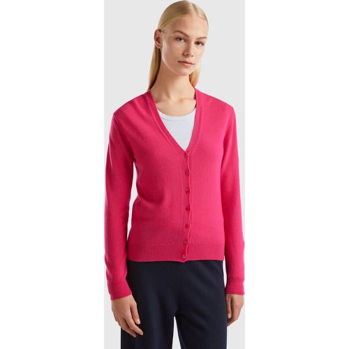 Benetton, Gilet À Col En V En Pure Laine Mérinos, taille L, - United Colors of Benetton - Modalova