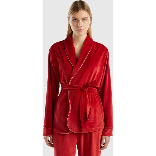 Benetton, Veste De Pyjama En Velours, taille L, Rouge - United Colors of Benetton - Modalova