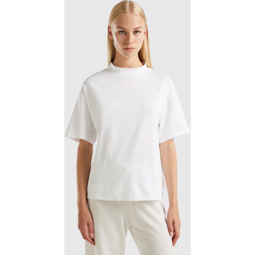 Benetton, T-shirt Col Droit, taille L, Blanc - United Colors of Benetton - Modalova