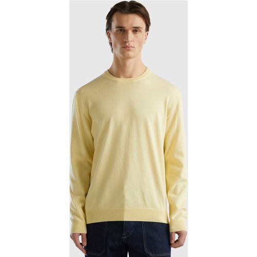 Benetton, Pull 100 % Coton À Col Rond, taille XL, Jaune - United Colors of Benetton - Modalova