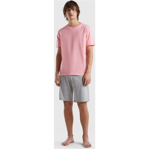 Benetton, Pyjama Court En Pur Coton, taille XL, Rose Pêche - United Colors of Benetton - Modalova