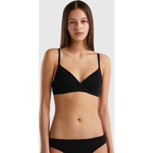 Benetton, Soutien-gorge-rembourré En Coton Bio, taille 85, Noir - United Colors of Benetton - Modalova