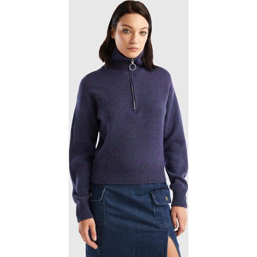 Benetton, Pull À Col Montant En Pure Laine Shetland, taille L, - United Colors of Benetton - Modalova