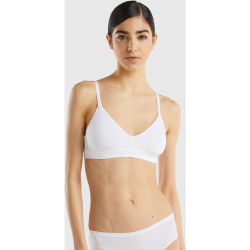 Benetton, Soutien-gorge Triangle Sans Rembourrage, taille 100, Blanc - United Colors of Benetton - Modalova