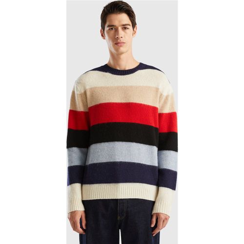 Benetton, Pull Rayé En Pure Laine Shetland, taille L, Multicolore - United Colors of Benetton - Modalova