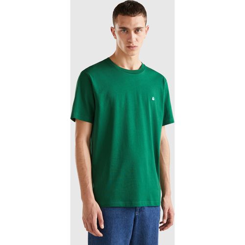 Benetton, T-shirt Basique En 100 % Coton Bio, taille L, Vert Foncé - United Colors of Benetton - Modalova